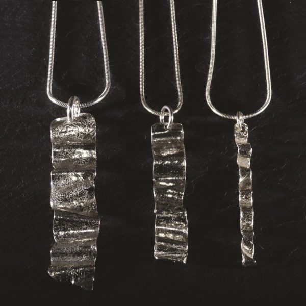 Large, small and skinny ribbon Pendants from Silverfish Designs