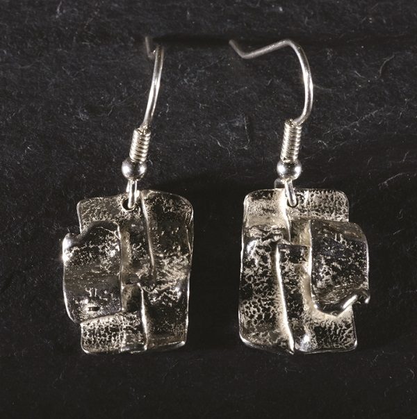 patchwork drop earrings from silverfish Designs