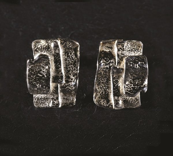 patchwork stud earrings from Silverfish Designs