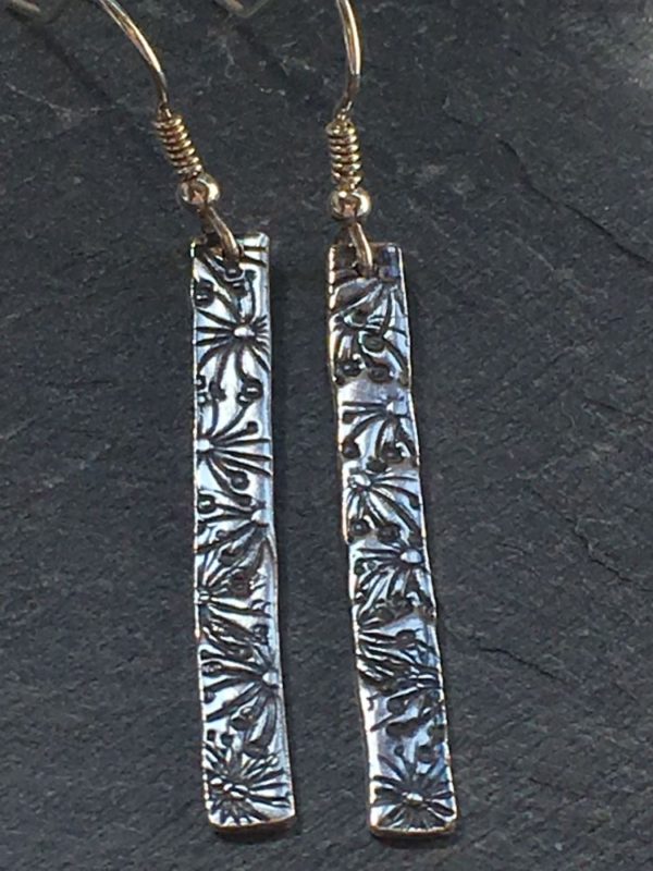 Flora Stem Drop Earrings from Silverfish Designs