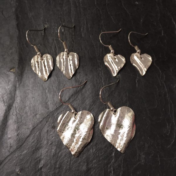 ribbon heart drops by Silverfish Designs